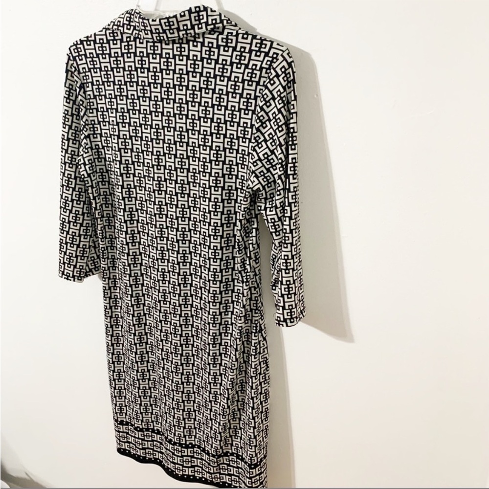 Max Studio Geometric Pattern Collared Pullover Dr… - image 6